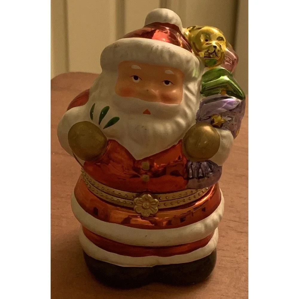 Mr. Christmas Porcelain Animated Santa Music Box Revolving‎ Santa Sleigh Video